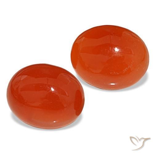 7,26 ct natürliche roter Karneol-Edelsteine, Oval Schliff, Lichtdurchlässig