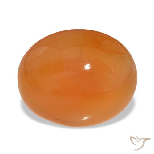 3.32ct Orangefarbener Karneol, Oval, Lichtdurchlässig