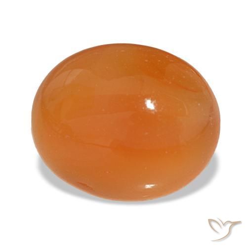 3,32 ctw natürlicher orangefarbener Karneol, Oval Schliff, Lichtdurchlässig