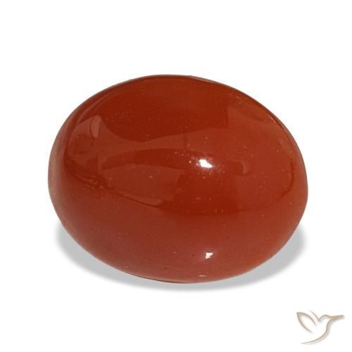 2,20 ctw natürlicher roter Karneol, Oval Schliff, Lichtdurchlässig