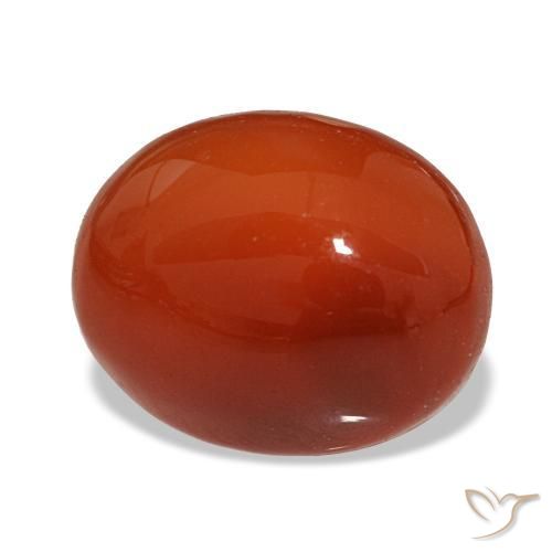 3,06 ctw natürlicher roter Karneol, Oval Schliff, Lichtdurchlässig