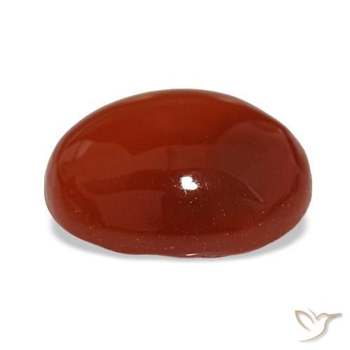 3,06 ctw natürlicher roter Karneol, Oval Schliff, Lichtdurchlässig