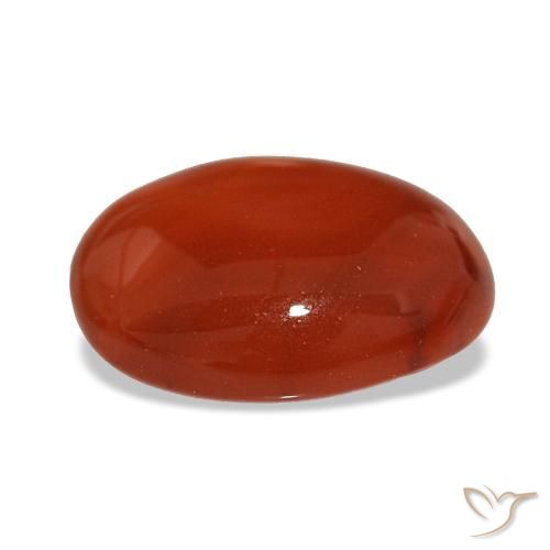 2,19 ctw natürlicher roter Karneol, Oval Schliff, Lichtdurchlässig