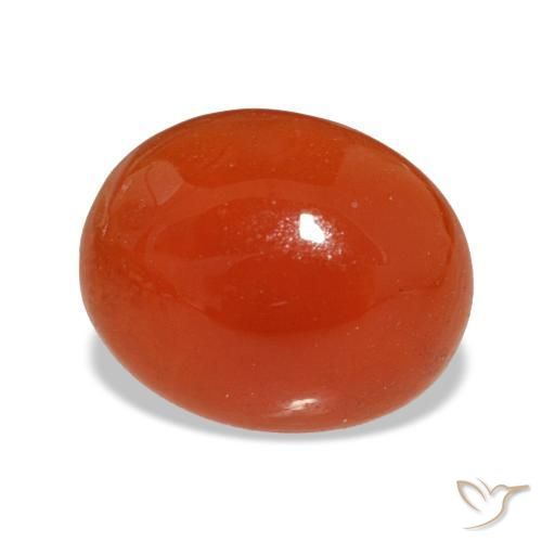 2,28 ctw natürlicher roter Karneol, Oval Schliff, Lichtdurchlässig