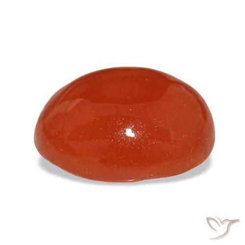 2,28 ctw natürlicher roter Karneol, Oval Schliff, Lichtdurchlässig