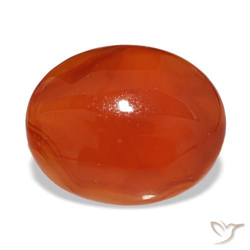 2,85 ctw natürlicher roter Karneol, Oval Schliff, Lichtdurchlässig