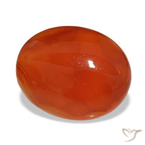 2,85 ctw natürlicher roter Karneol, Oval Schliff, Lichtdurchlässig