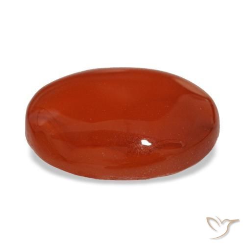 2,85 ctw natürlicher roter Karneol, Oval Schliff, Lichtdurchlässig