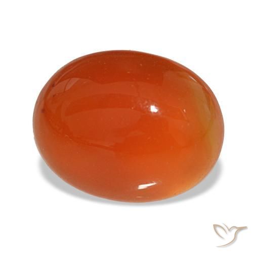 2,55 ctw natürlicher roter Karneol, Oval Schliff, Lichtdurchlässig