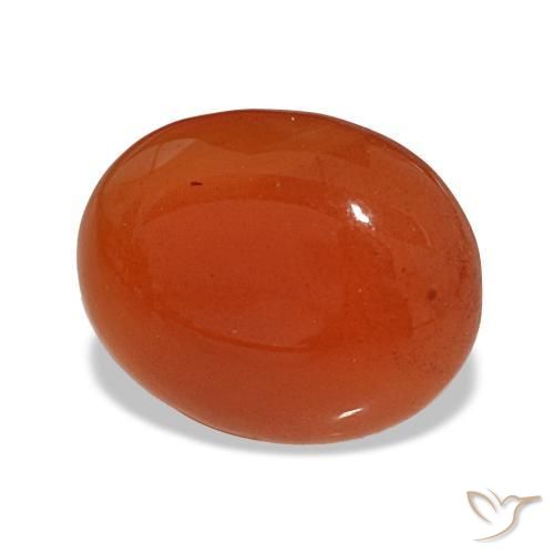 2,04 ctw natürlicher roter Karneol, Oval Schliff, Lichtdurchlässig