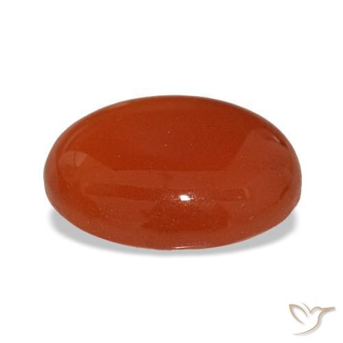2,04 ctw natürlicher roter Karneol, Oval Schliff, Lichtdurchlässig