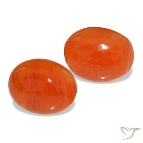 5,18 ct natürliche roter Karneol-Edelsteine, Oval Schliff, Lichtdurchlässig