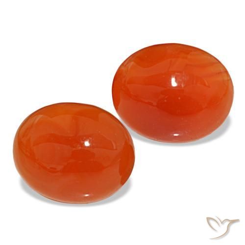 6,01 ct natürliche orangefarbener Karneol-Edelsteine, Oval Schliff, Lichtdurchlässig