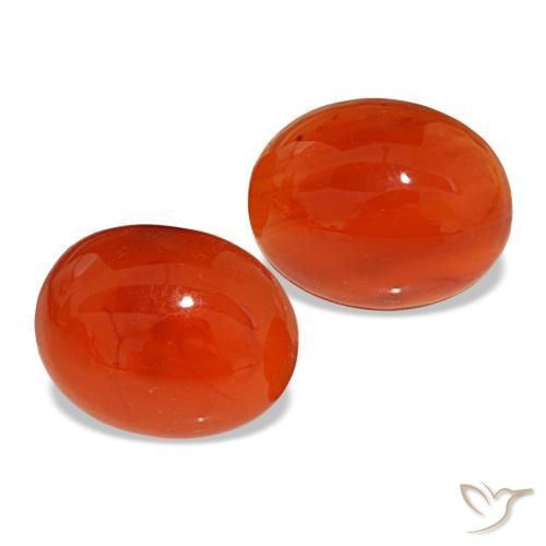 4,90 ct natürliche orangefarbener Karneol-Edelsteine, Oval Schliff, Lichtdurchlässig