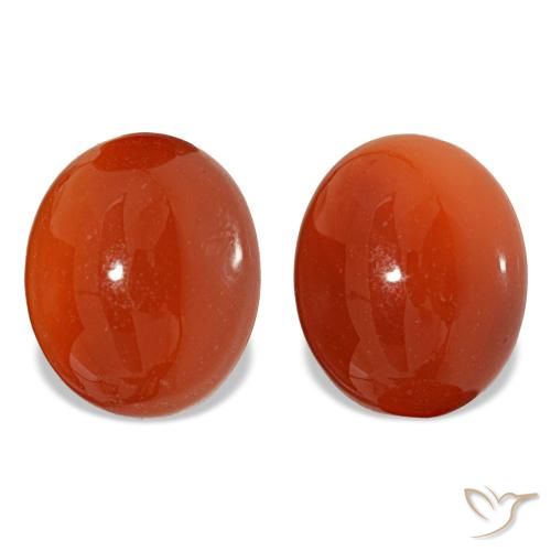 5,88 ct natürliche orangefarbener Karneol-Edelsteine, Oval Schliff, Lichtdurchlässig