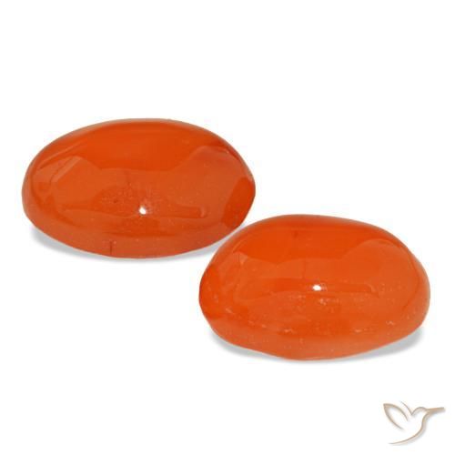 4,71 ct natürliche orangefarbener Karneol-Edelsteine, Oval Schliff, Lichtdurchlässig