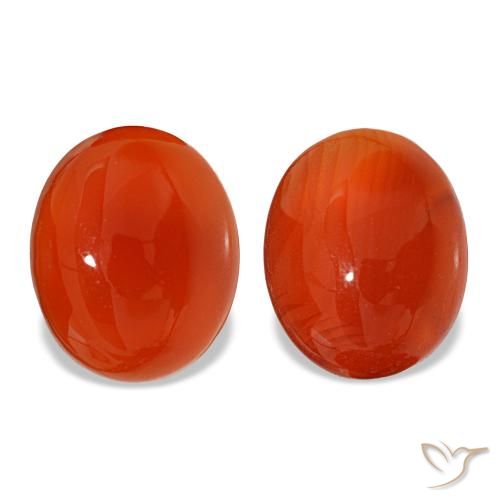 6.25ctw Orangefarbener Karneol, Oval, Lichtdurchlässig