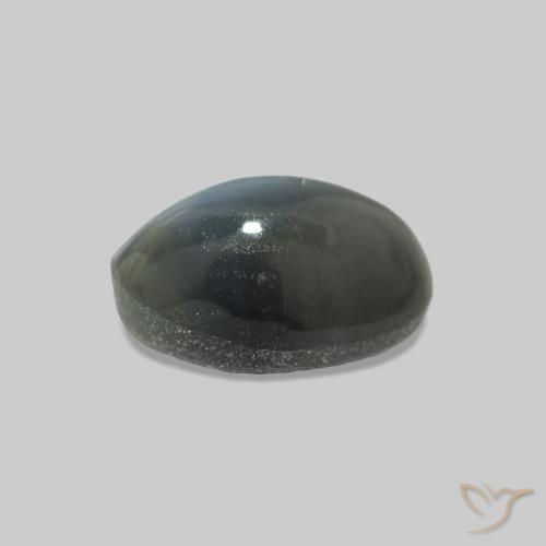 9,17 ctw natürlicher Mittelgrau Cat's Eye Alexandrite, Oval, Lichtundurchlässig