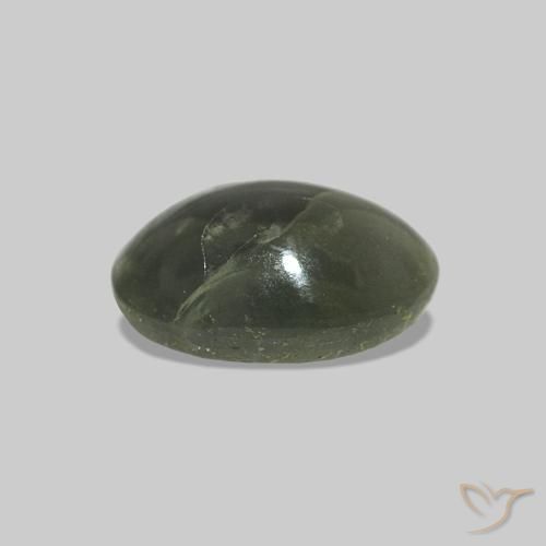 9,17 ctw natürlicher Moosiges Grün Cat's Eye Alexandrite, Oval, Lichtundurchlässig