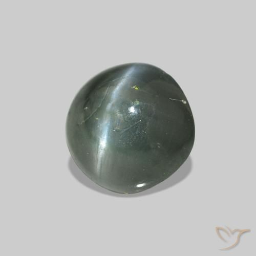 9,17 ctw natürlicher Warmes Grün Cat's Eye Alexandrite, Runden, Lichtundurchlässig
