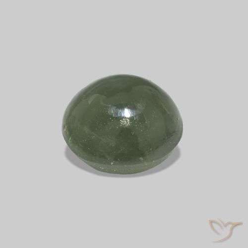 9,17 ctw natürlicher Mittelgrün Cat's Eye Alexandrite, Oval, Lichtundurchlässig