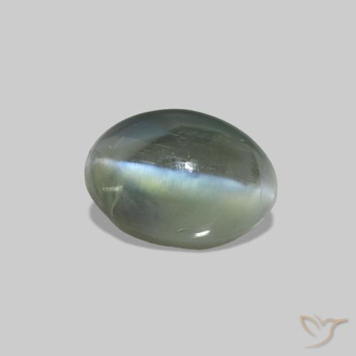 9,17 ctw natürlicher Grün Cat's Eye Alexandrite, Oval, Lichtundurchlässig