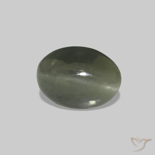 9,17 ctw natürlicher Mittelgrün Cat's Eye Alexandrite, Oval, Lichtundurchlässig