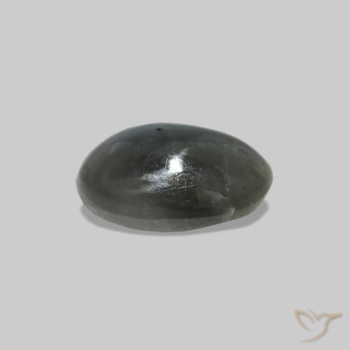 9,17 ctw natürlicher Mittelgrau Cat's Eye Alexandrite, Oval, Lichtundurchlässig