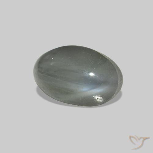 9,17 ctw natürlicher Mittelgrau Cat's Eye Alexandrite, Oval, Lichtundurchlässig