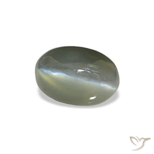0,50 ctw natürlicher grauer Cat's Eye Alexandrite, Oval Schliff, Lichtundurchlässig