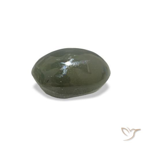 0,50 ctw natürlicher grauer Cat's Eye Alexandrite, Oval Schliff, Lichtundurchlässig