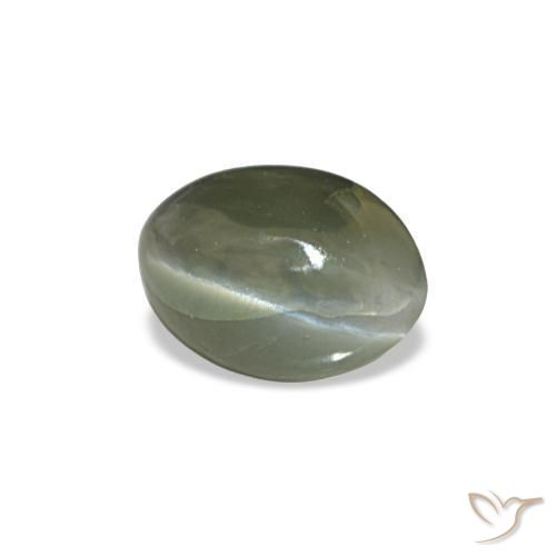 0,49 ctw natürlicher grauer Cat's Eye Alexandrite, Oval Schliff, Lichtundurchlässig