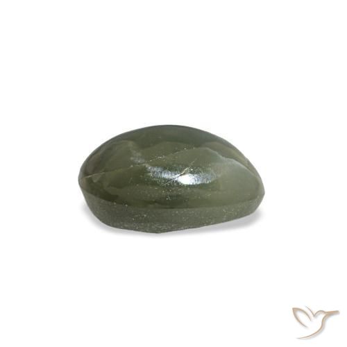 0,49 ctw natürlicher grauer Cat's Eye Alexandrite, Oval Schliff, Lichtundurchlässig