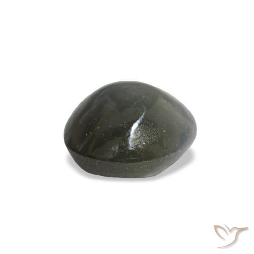0,51 ctw natürlicher grauer Cat's Eye Alexandrite, Oval Schliff, Lichtundurchlässig
