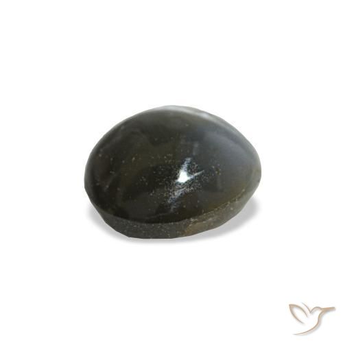 0,47 ctw natürlicher grauer Cat's Eye Alexandrite, Oval Schliff, Lichtundurchlässig