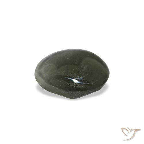 0,42 ctw natürlicher grauer Cat's Eye Alexandrite, Oval Schliff, Lichtundurchlässig