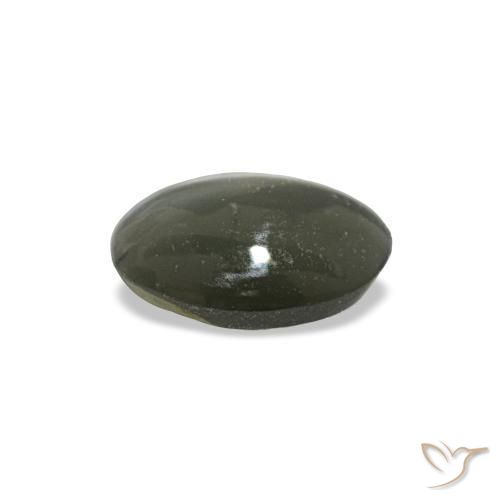 0,42 ctw natürlicher grauer Cat's Eye Alexandrite, Oval Schliff, Lichtundurchlässig