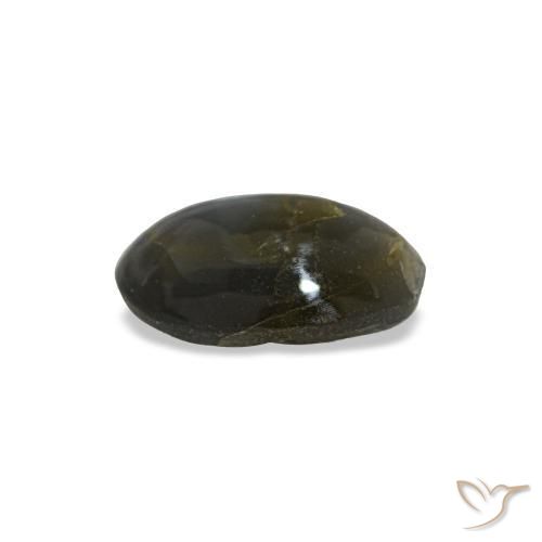 0,48 ctw natürlicher grauer Cat's Eye Alexandrite, Oval Schliff, Lichtundurchlässig