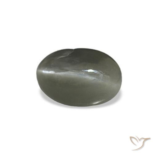 0,35 ctw natürlicher grauer Cat's Eye Alexandrite, Oval Schliff, Lichtundurchlässig