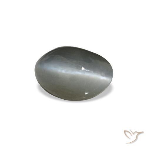 0,40 ctw natürlicher grauer Cat's Eye Alexandrite, Oval Schliff, Lichtundurchlässig