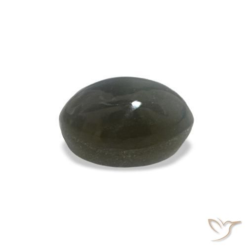 0,40 ctw natürlicher grauer Cat's Eye Alexandrite, Oval Schliff, Lichtundurchlässig