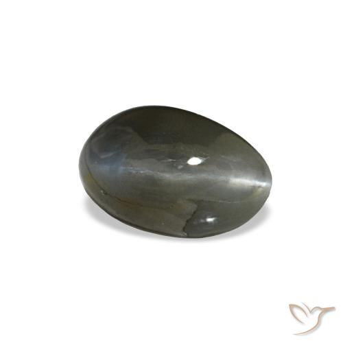 0,46 ctw natürlicher grauer Cat's Eye Alexandrite, Oval Schliff, Lichtundurchlässig