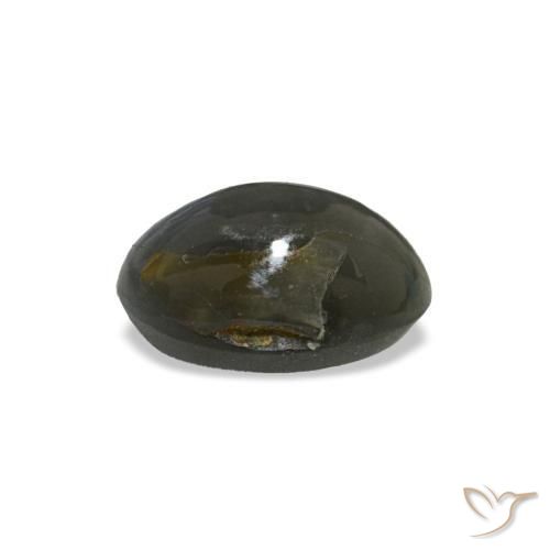 0,46 ctw natürlicher grauer Cat's Eye Alexandrite, Oval Schliff, Lichtundurchlässig