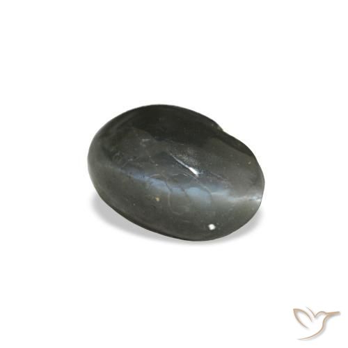 0,41 ctw natürlicher grauer Cat's Eye Alexandrite, Oval Schliff, Lichtundurchlässig