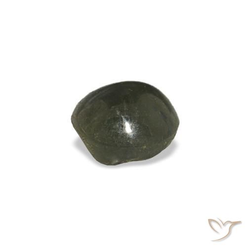 0,66 ctw natürlicher grauer Cat's Eye Alexandrite, Rundschliff, Lichtundurchlässig