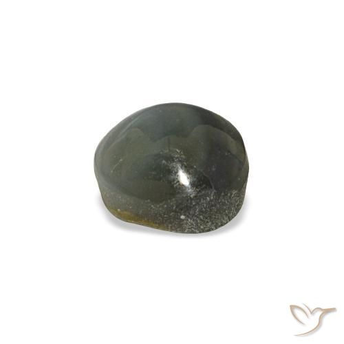 0,85 ctw natürlicher grauer Cat's Eye Alexandrite, Rundschliff, Lichtundurchlässig