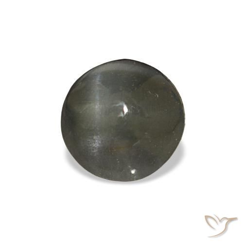 1,92 ctw natürlicher grauer Cat's Eye Alexandrite, Rundschliff, Lichtundurchlässig