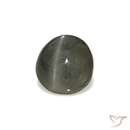 0,80 ctw natürlicher grauer Cat's Eye Alexandrite, Oval Schliff, Lichtundurchlässig