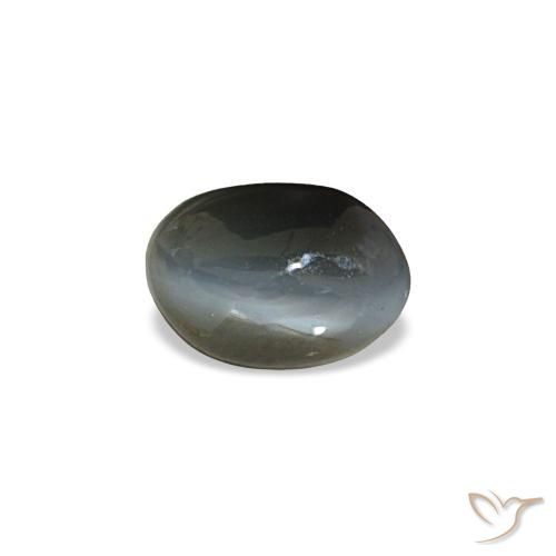 0,45 ctw natürlicher grauer Cat's Eye Alexandrite, Oval Schliff, Lichtundurchlässig