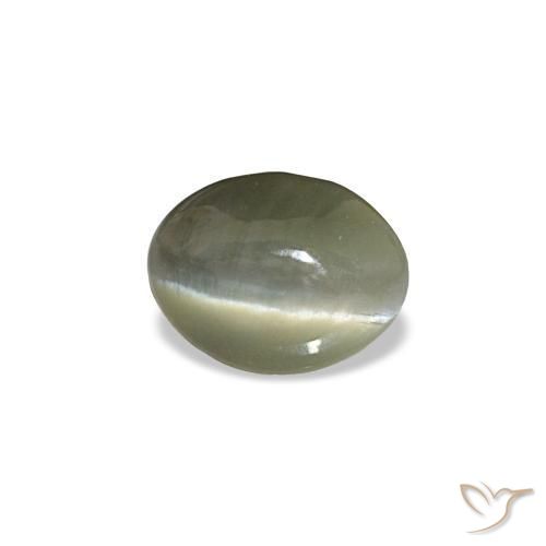 0,44 ctw natürlicher grauer Cat's Eye Alexandrite, Oval Schliff, Lichtundurchlässig